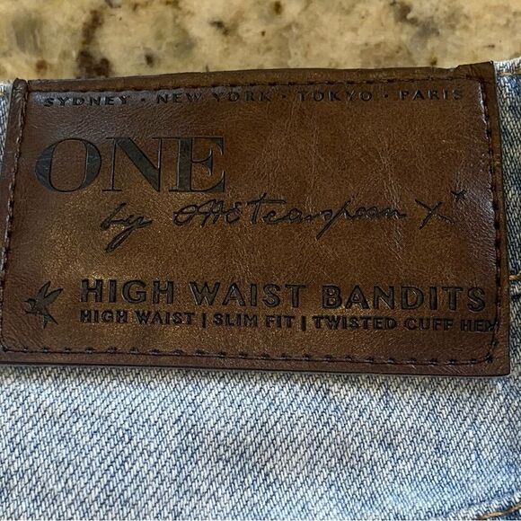 One Teaspoon High Waist Bandits Slim FitTwisted Cuff Hem Size 24 Button Fly - Picture 7 of 12